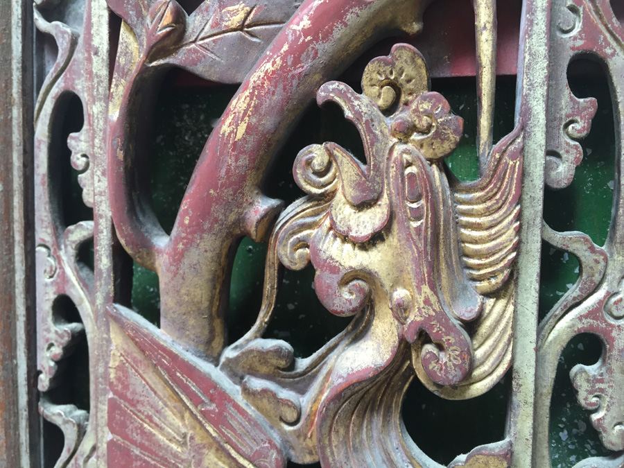 Pair Of Stunning Wood Carved Panels From Asian Temple [Photo 10]