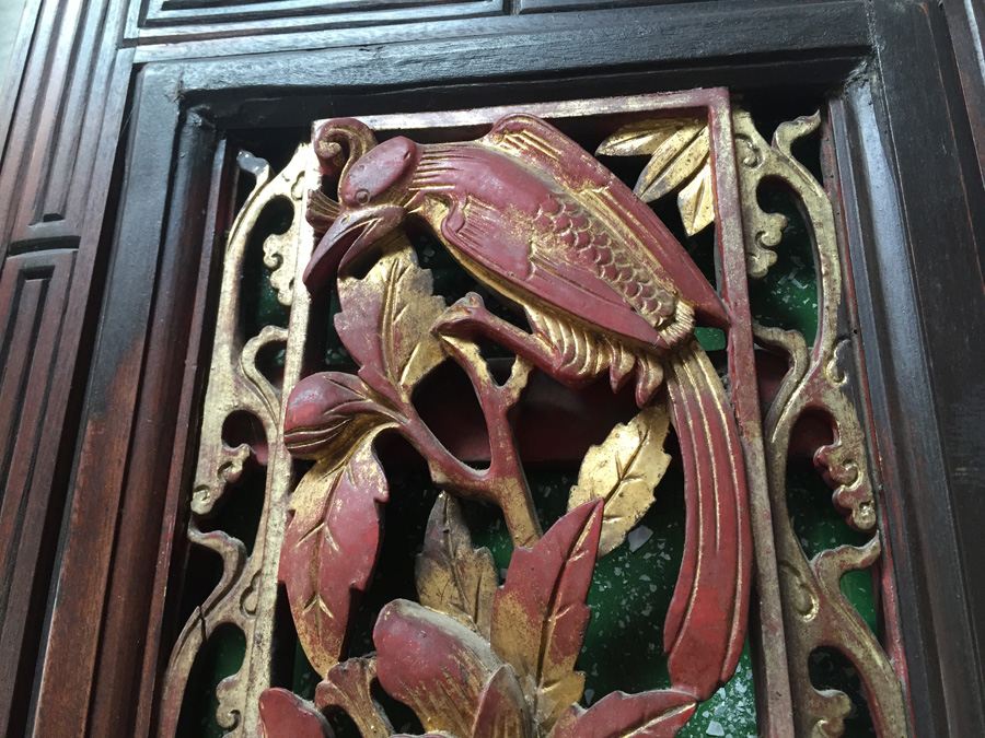 Pair Of Stunning Wood Carved Panels From Asian Temple [Photo 2]