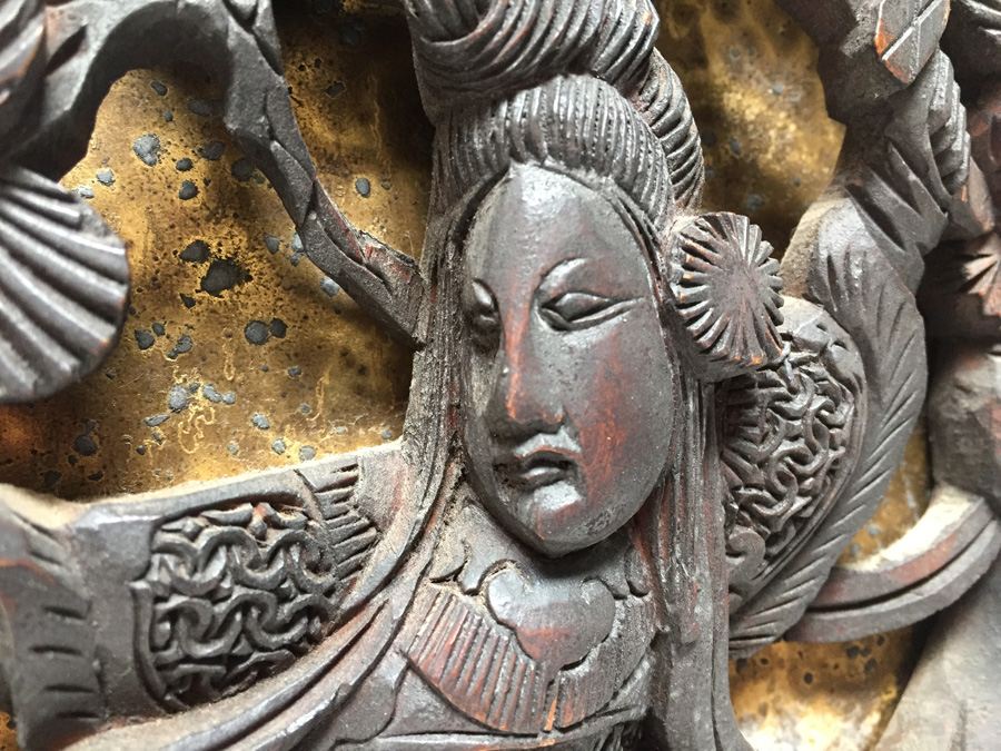 Pair Of Stunning Wood Carved Asian Panels With Detailed Warrior Scenes [Photo 25]