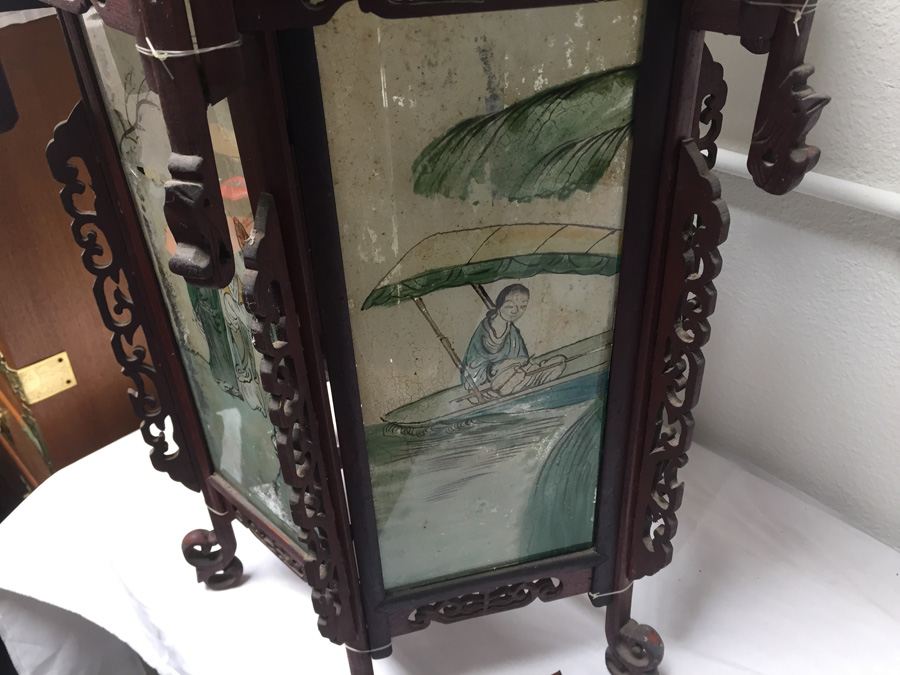 Large Asian Indoor/Outdoor Wood & Glass Light Fixtures [Photo 19]