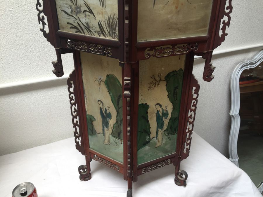 Large Asian Indoor/Outdoor Wood & Glass Light Fixtures [Photo 13]