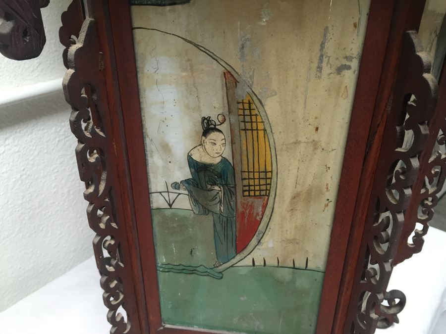 Large Asian Indoor/Outdoor Wood & Glass Light Fixtures [Photo 15]