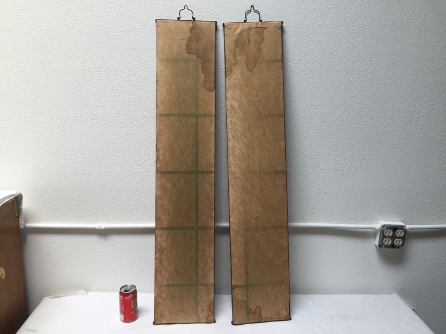 Pair Of Signed Wood Carved Wall Hangings [Photo 12]