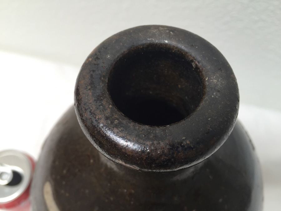 Large Black Signed Asian Vase [Photo 9]