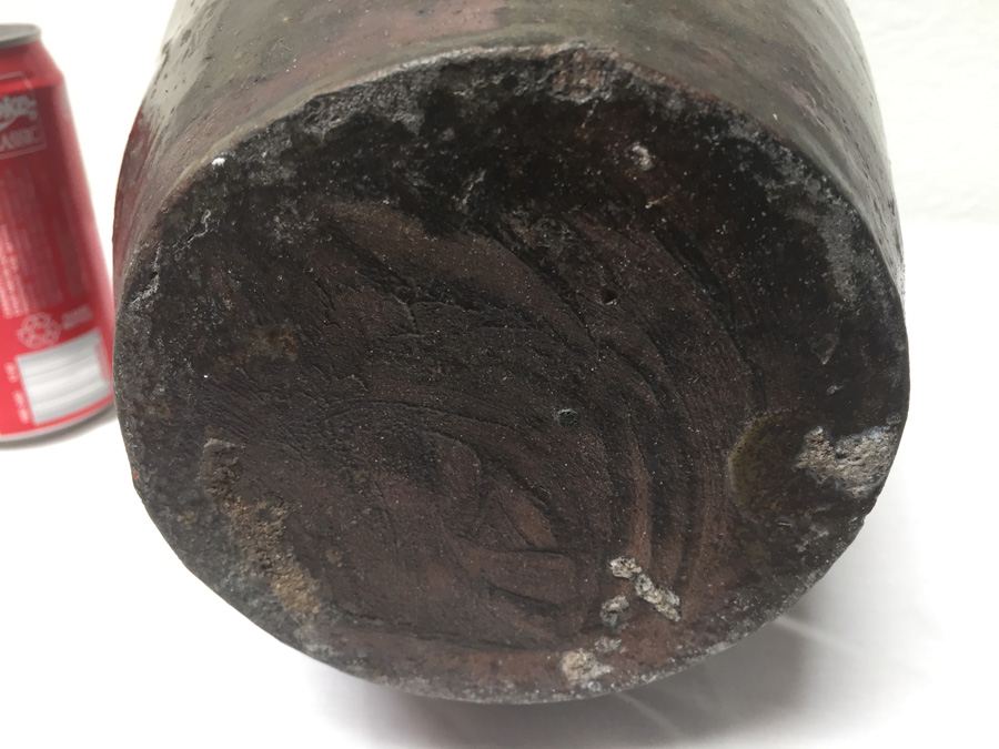 Large Black Signed Asian Vase [Photo 10]