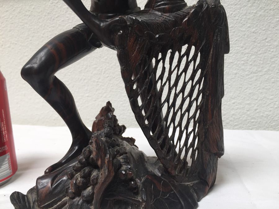 Carved Wooden Statue Of Asian Fisherman [Photo 6]
