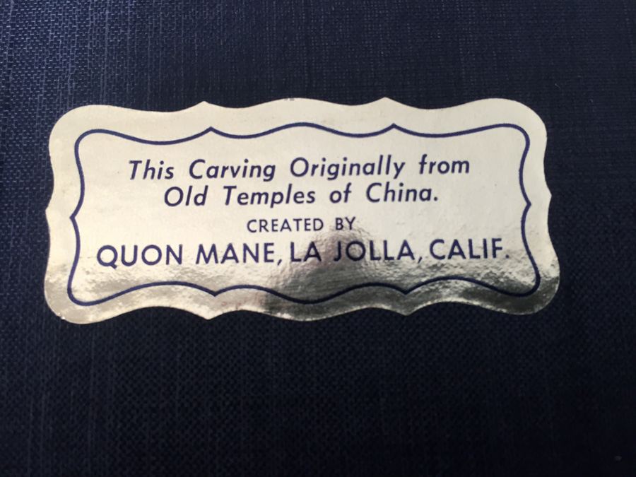 Wooden Box With Old China Temple Wood Carving [Photo 19]