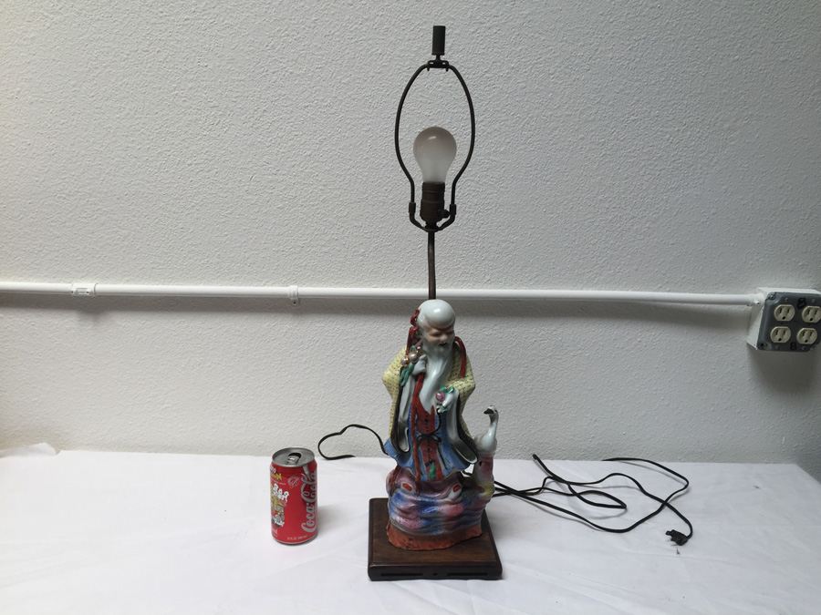 Lamp With Asian Statue [Photo 1]