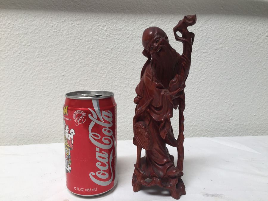 Vintage Carved Chinese Wooden Statue