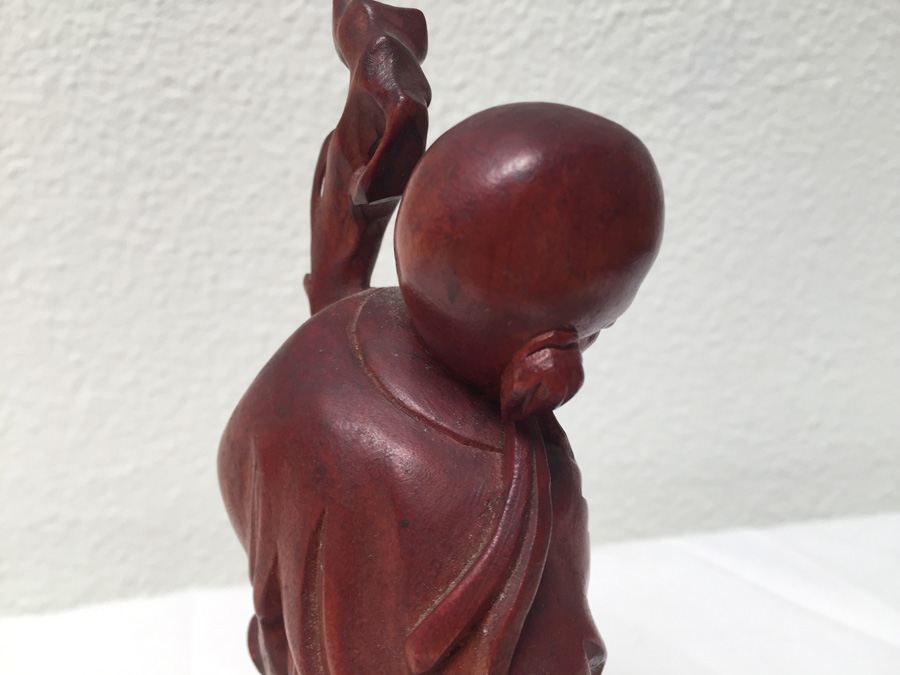 Vintage Carved Chinese Wooden Statue