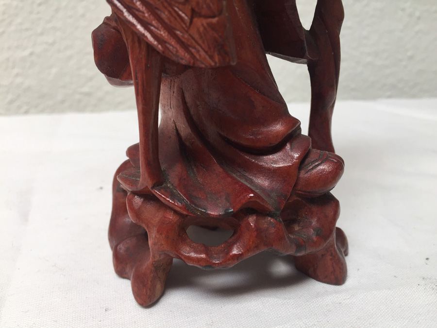 Vintage Carved Chinese Wooden Statue