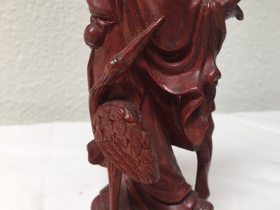 Vintage Carved Chinese Wooden Statue