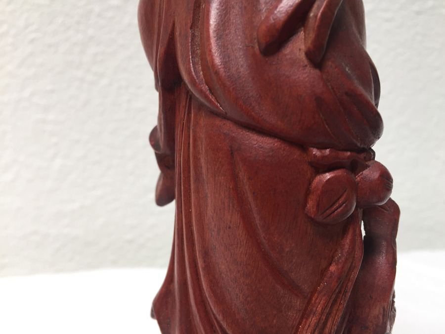 Vintage Carved Chinese Wooden Statue