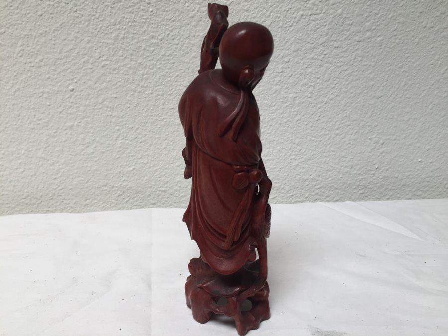 Vintage Carved Chinese Wooden Statue