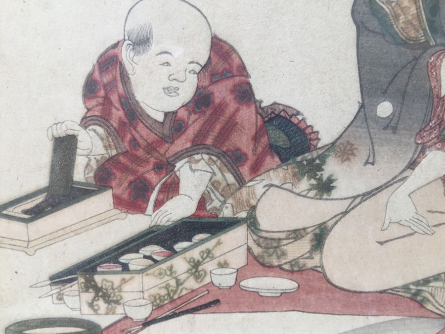 Vintage Framed Japanese Wood Block Print [Photo 5]