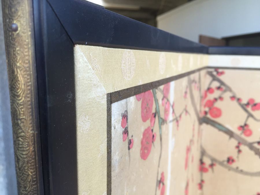 4-Panel Hand Painted Asian Screen [Photo 5]