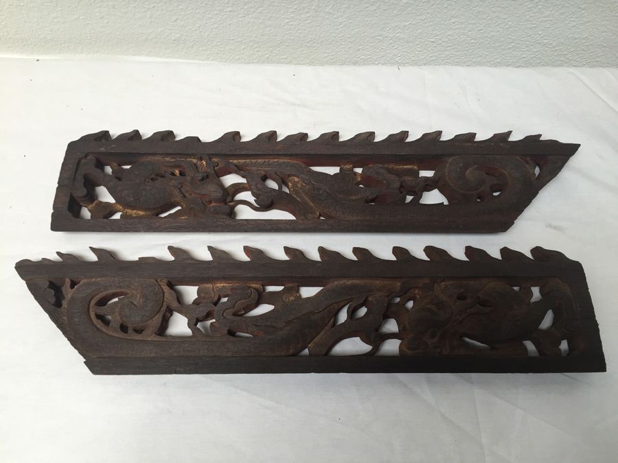 Old Asian Wood Carvings Of Dragon [Photo 16]