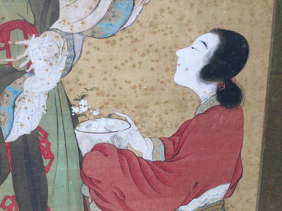 Vintage Asian Signed Artwork - Note Foxing In Photos [Photo 3]