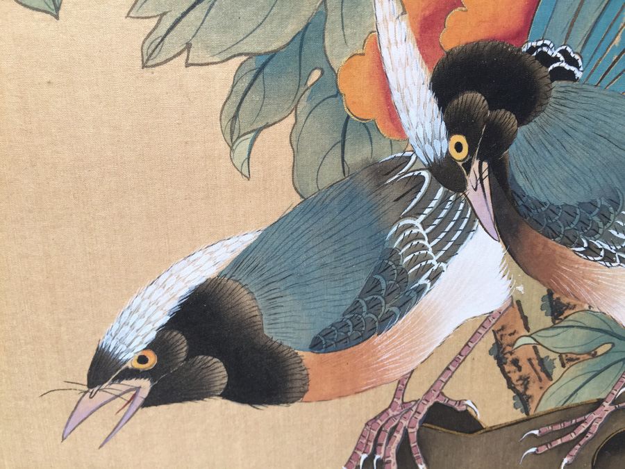 Vintage Asian Signed Artwork With Birds [Photo 7]