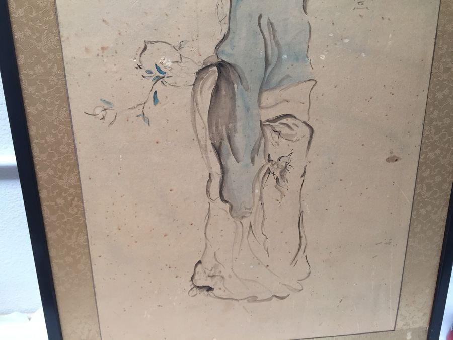 Vintage Signed Asian Artwork - Note Foxing [Photo 5]