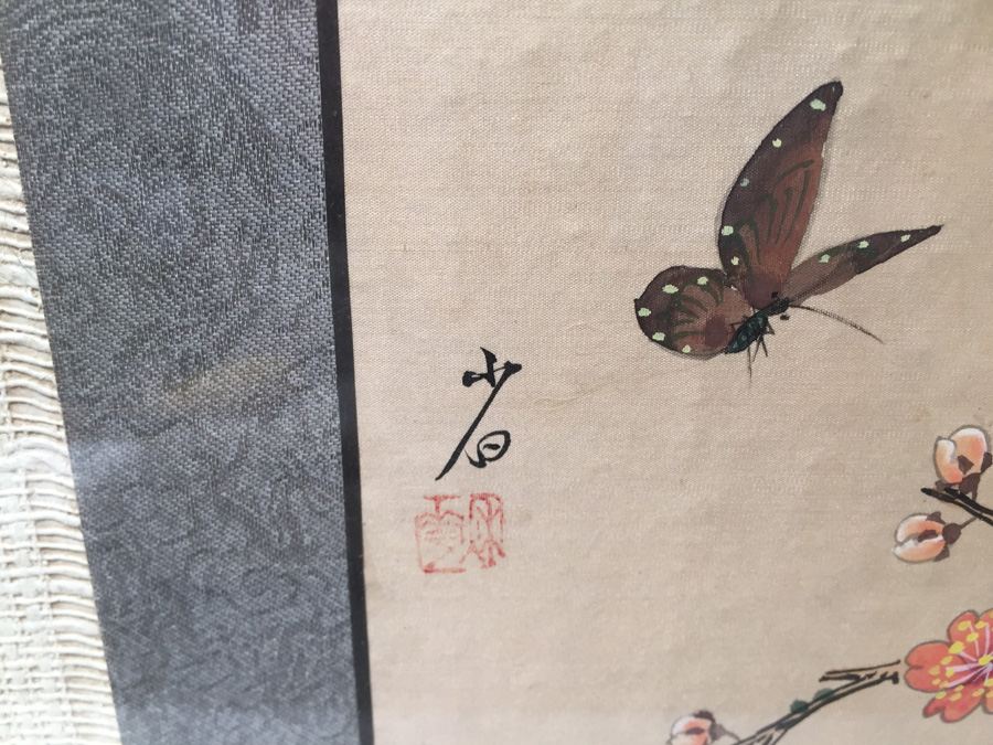 Framed Double Sided Collection Of Signed Asian Bird Artwork [Photo 13]