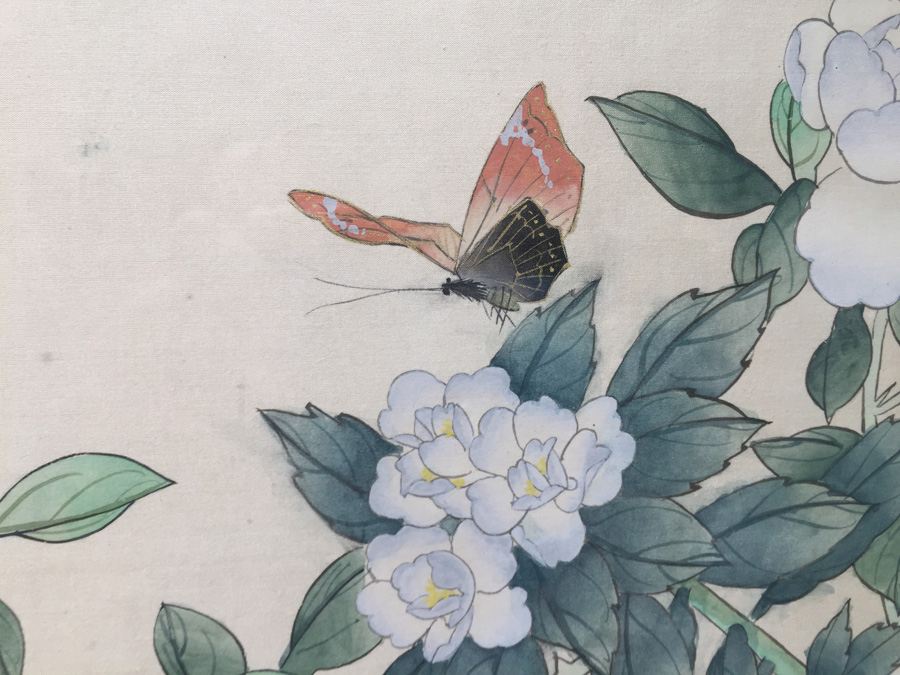 Framed Double Sided Collection Of Signed Asian Bird Artwork [Photo 16]