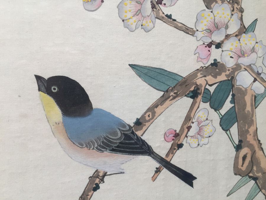 Framed Double Sided Collection Of Signed Asian Bird Artwork [Photo 4]