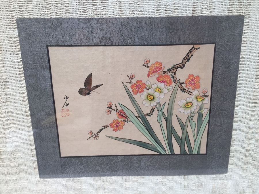 Framed Double Sided Collection Of Signed Asian Bird Artwork [Photo 12]