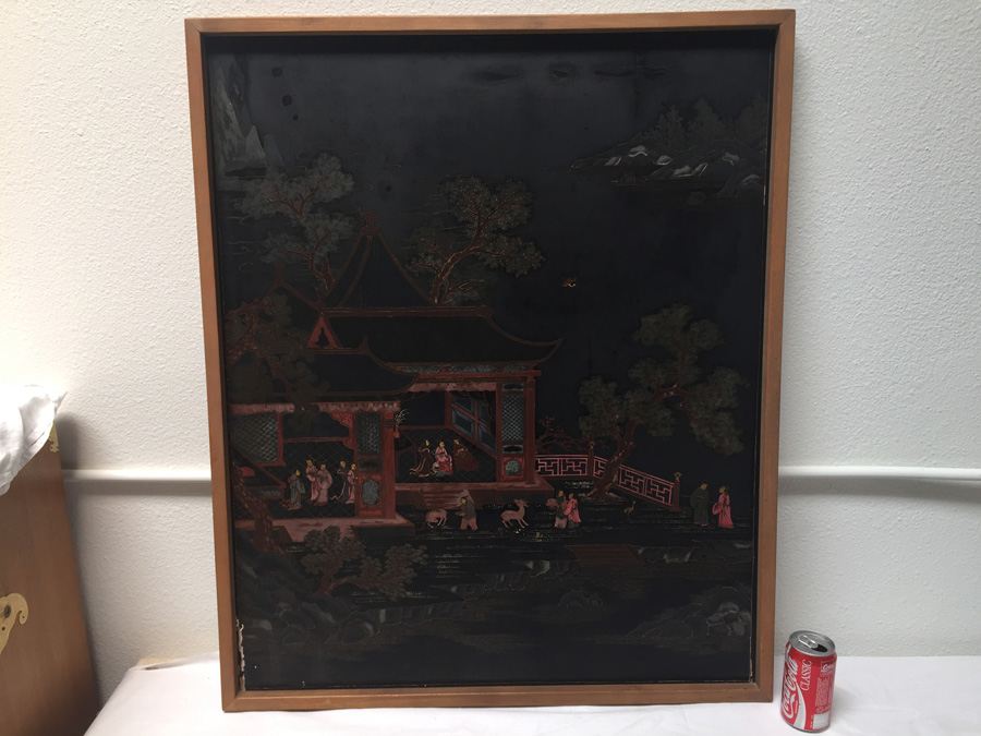 Vintage Asian Artwork - Note Damage In Several Places