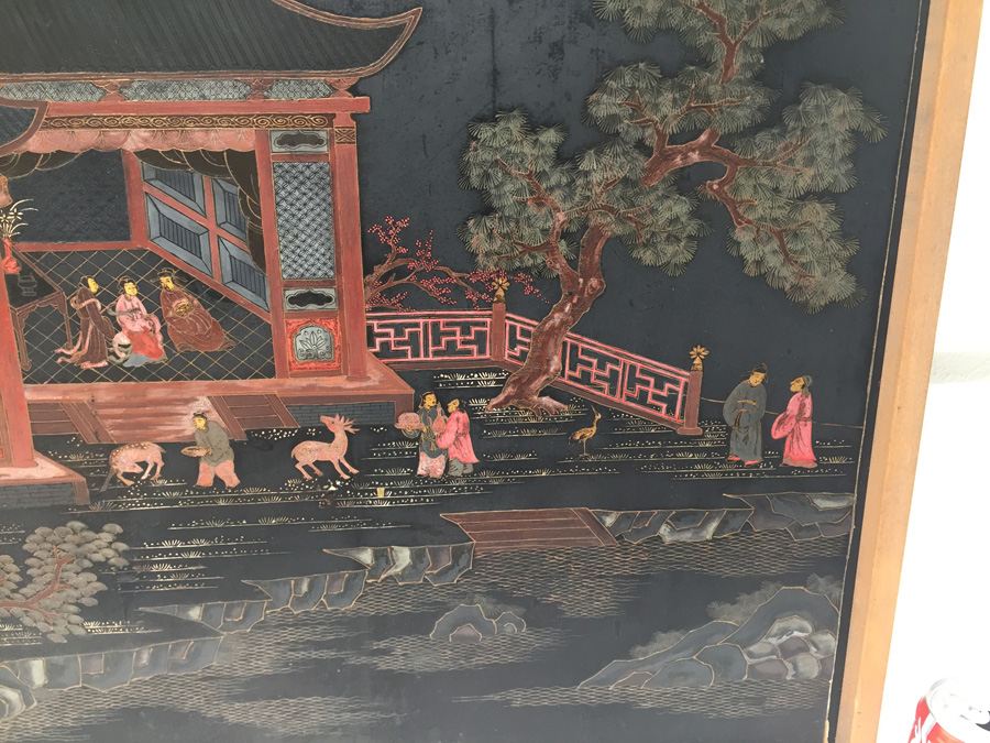 Vintage Asian Artwork - Note Damage In Several Places [Photo 4]