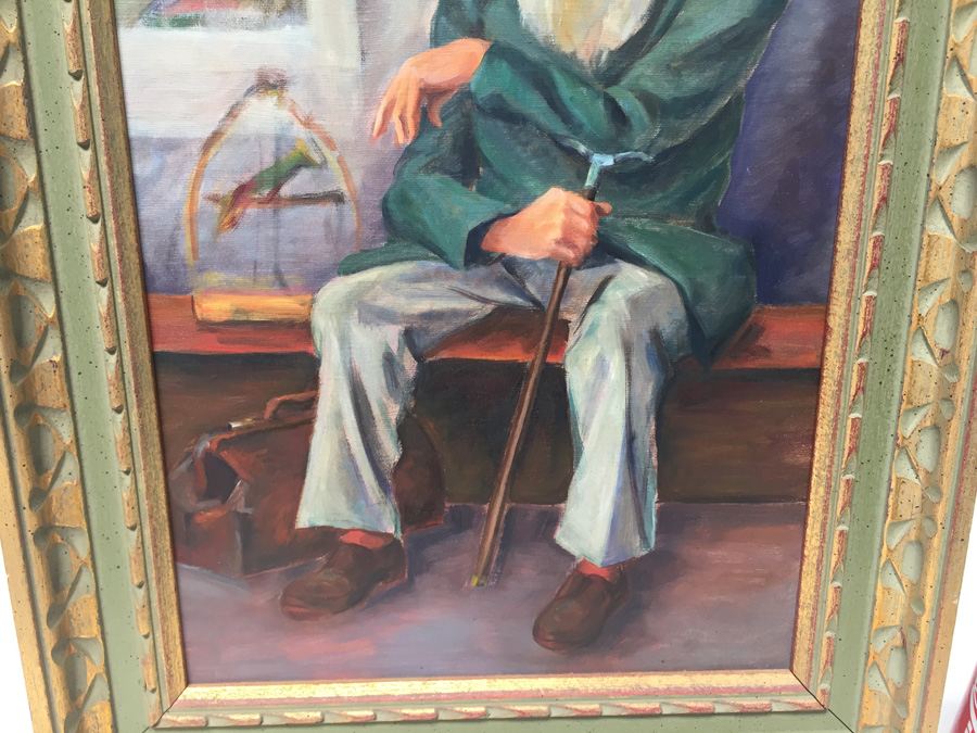 Framed Oil Painting Of Man [Photo 4]