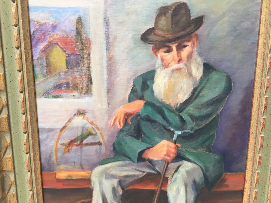 Framed Oil Painting Of Man [Photo 3]