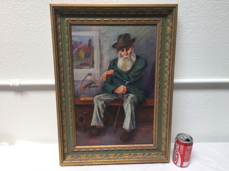 Framed Oil Painting Of Man