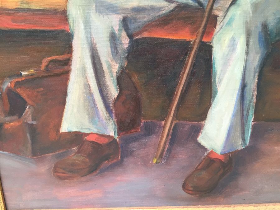 Framed Oil Painting Of Man [Photo 5]