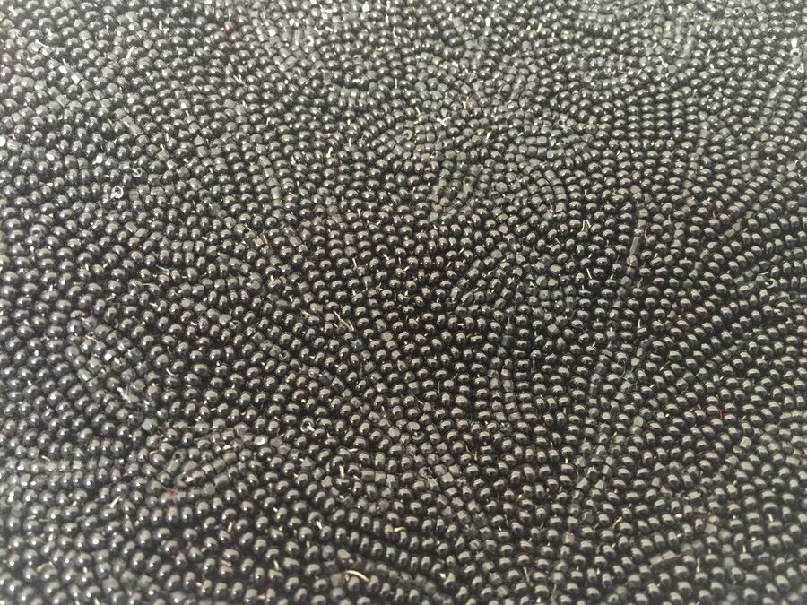 Vintage Black Beaded Clutch Purse By Delill Hand Made In France [Photo 3]