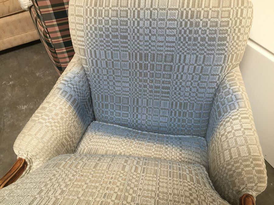 Upholstered Arm Chair - Needs Reupholstering - Note Staining In Photos [Photo 5]