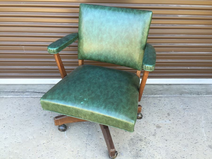 Green Mid-Century Office Desk Chair [Photo 6]
