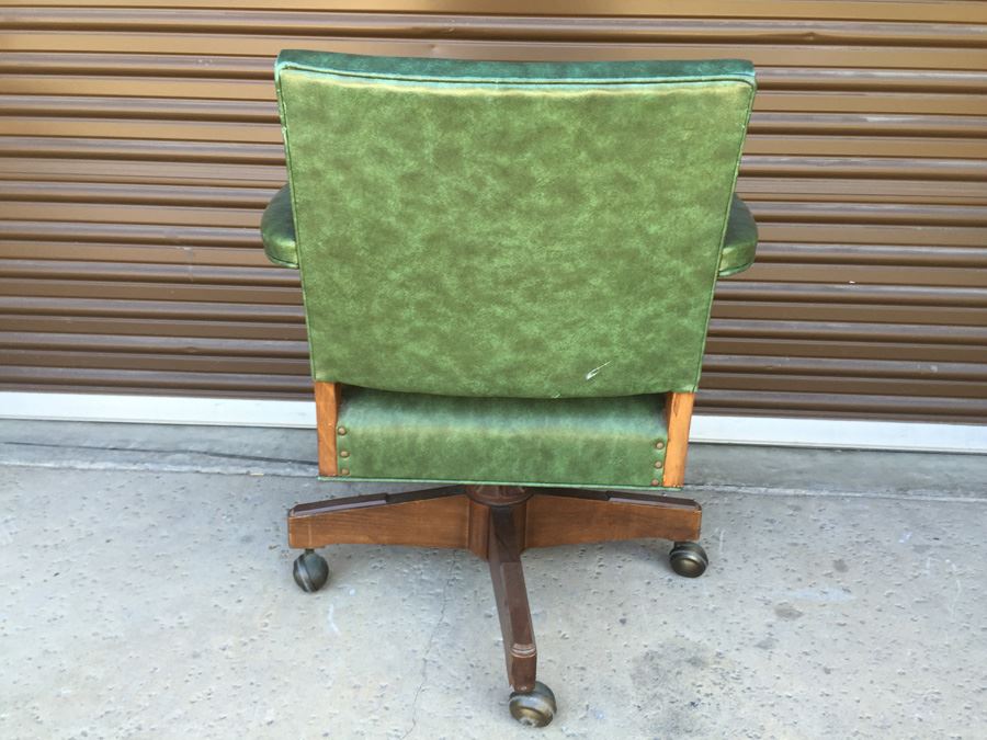 Green Mid-Century Office Desk Chair [Photo 4]