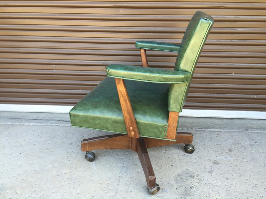 Green Mid-Century Office Desk Chair [Photo 5]