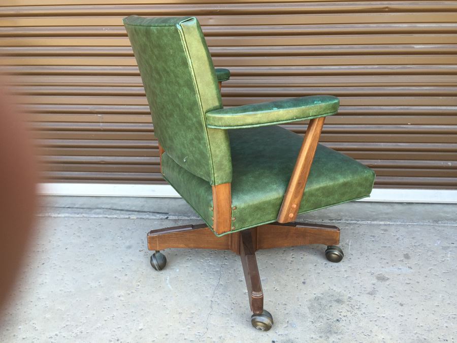 Green Mid-Century Office Desk Chair [Photo 3]
