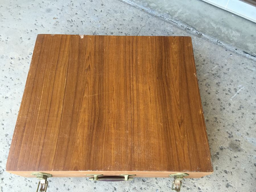 Pair Of Wooden Silverware Flatware Chests [Photo 6]