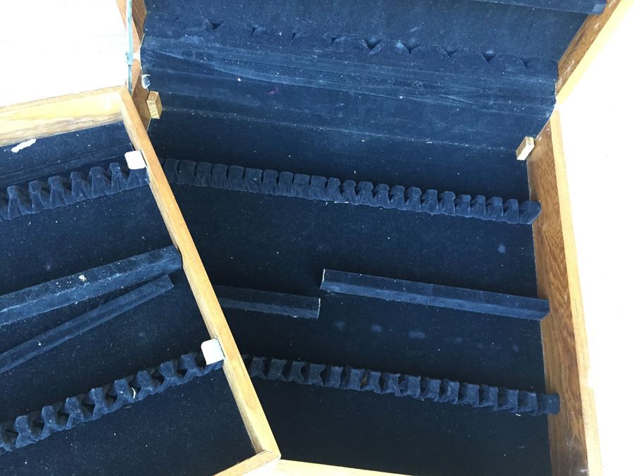 Pair Of Wooden Silverware Flatware Chests [Photo 5]