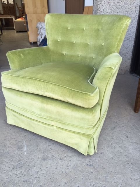 Lime Green Mid-Century Arm Chair [Photo 2]