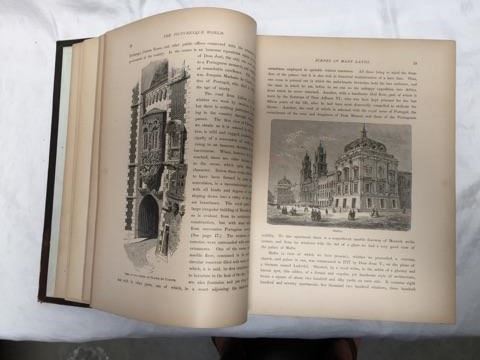 Pair Of Leather Bound Books - The Picturesque World - 1875 [Photo 11]