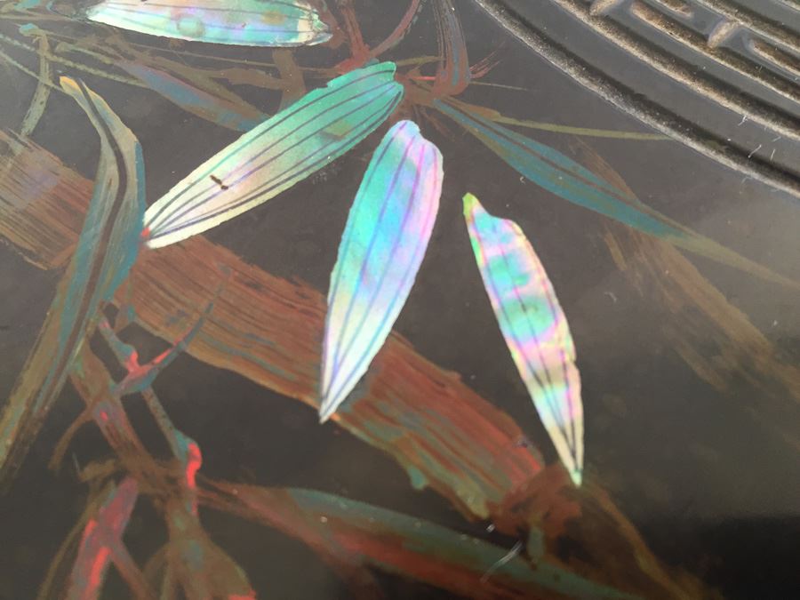 Beautifully Carved Asian Coffee Table With Mother Of Pearl Inlay [Photo 10]