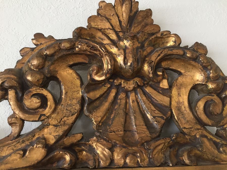 Stunning Large Gilded Wood Carved Mirror [Photo 5]