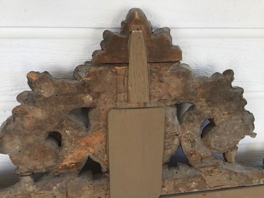 Stunning Large Gilded Wood Carved Mirror [Photo 16]