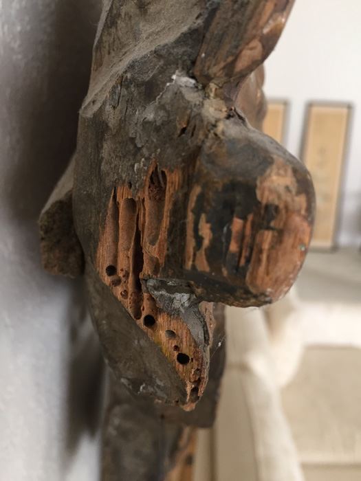 Stunning Large Gilded Wood Carved Mirror [Photo 12]