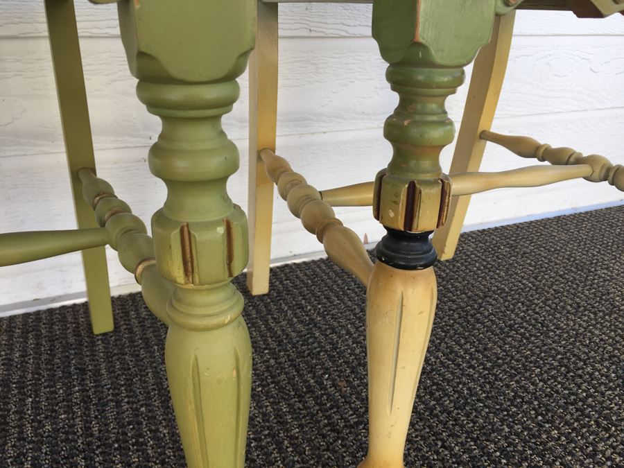 Pair Of Vintage Green Side Chairs [Photo 5]