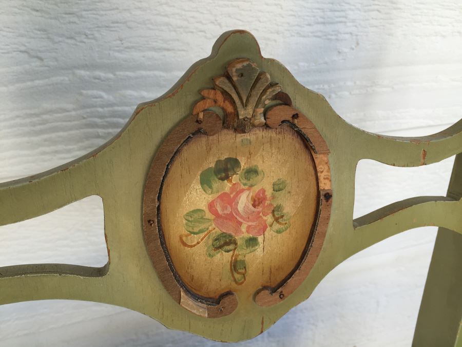 Pair Of Vintage Green Side Chairs [Photo 2]